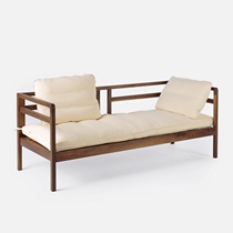 (New Seconds Beat Low Fold Consult Live) Flat sand Discovery Deminimalist Yobe fabric Removable Wash Solid Wood Sofa