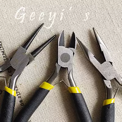 Special offer Non-folding DIY mini handmade pliers, scissors, round mouth pliers, flat mouth pliers
