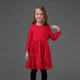 2023 Autumn and Winter Girls Long Sleeve Dress Children's Little and Medium Treasure Red Lace Princess Birthday Mother and Daughter Style Dress