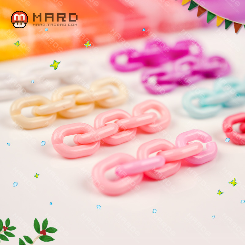 MARD Collared Bean Acrylic Circle Chain Candy Color Circle Application Accessories