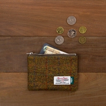 NTMY Harris Tweed Coin Case Harris Tweed Wool Coin Purse Card Case Spot]