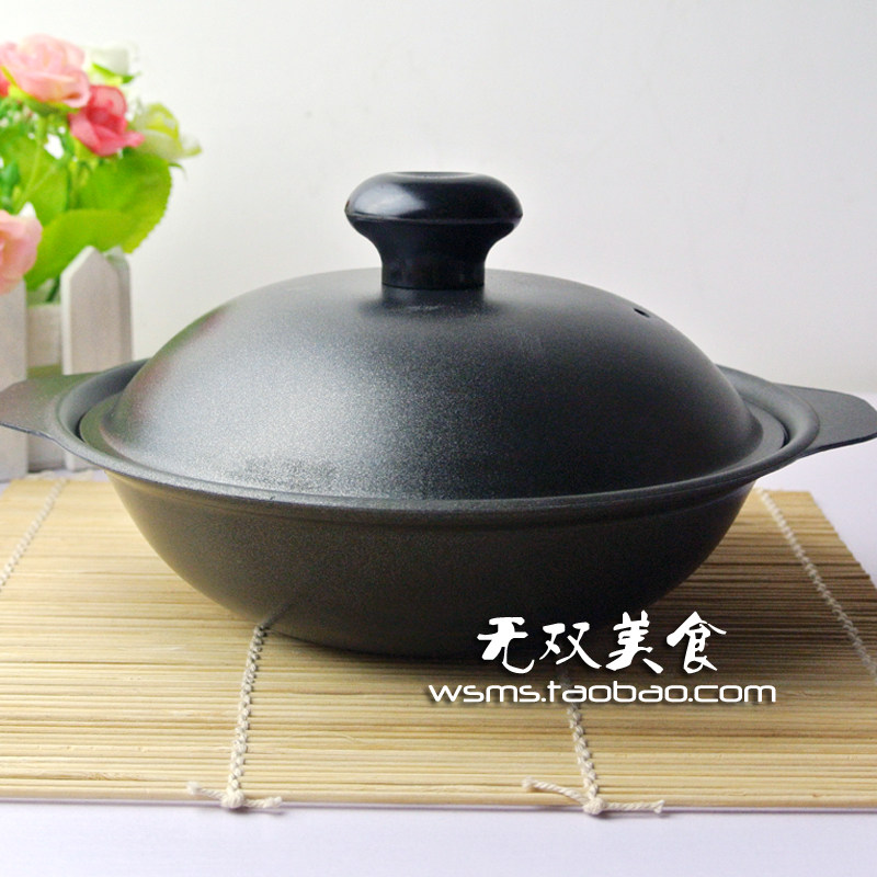 Clear Barn induction cookware with iron casserole Yellow braised chicken cookie-meal fan pot special European style iron saucepan iron sand casserole