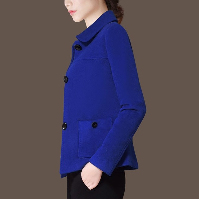 Woolen coat women's short 2024 spring new style temperament women's woolen coat slim slim coat