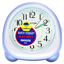 Japanese sound clock RHYTHM simple shape small clock home bed lazy small alarm clock CRE814