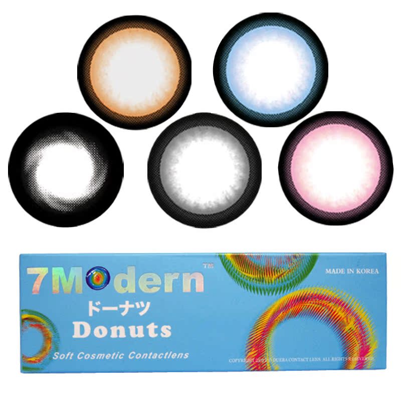 眸敦月光唐纳滋 美瞳超薄超大直径彩色隐形眼镜年抛2片包邮BR1