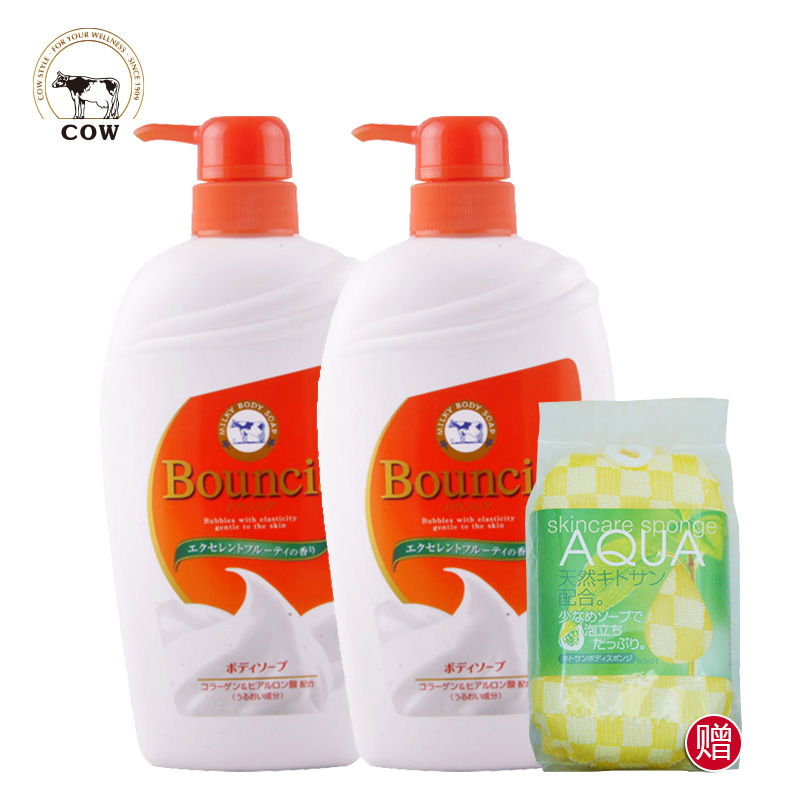 COW/牛牌 美肤沐浴乳（甜蜜果香）600ml *2 日本进口 保湿沐浴露