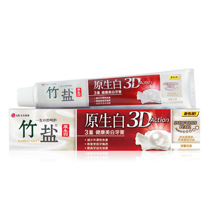 105g/145g竹盐 原生白健康美白牙膏 清馨花香