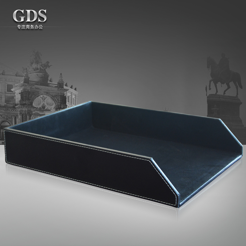 High - end business leather A4 paper pallet file box Fashion office file collection box special price