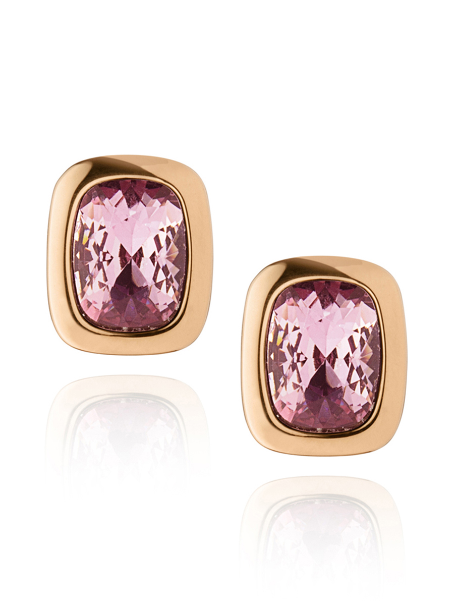 DYRBERG/KERN 玫瑰金镶粉水晶繁星系列耳环