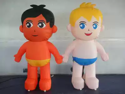 Custom inflatable Haier brothers fixed walking cartoon model doll doll person opening celebration advertising air model