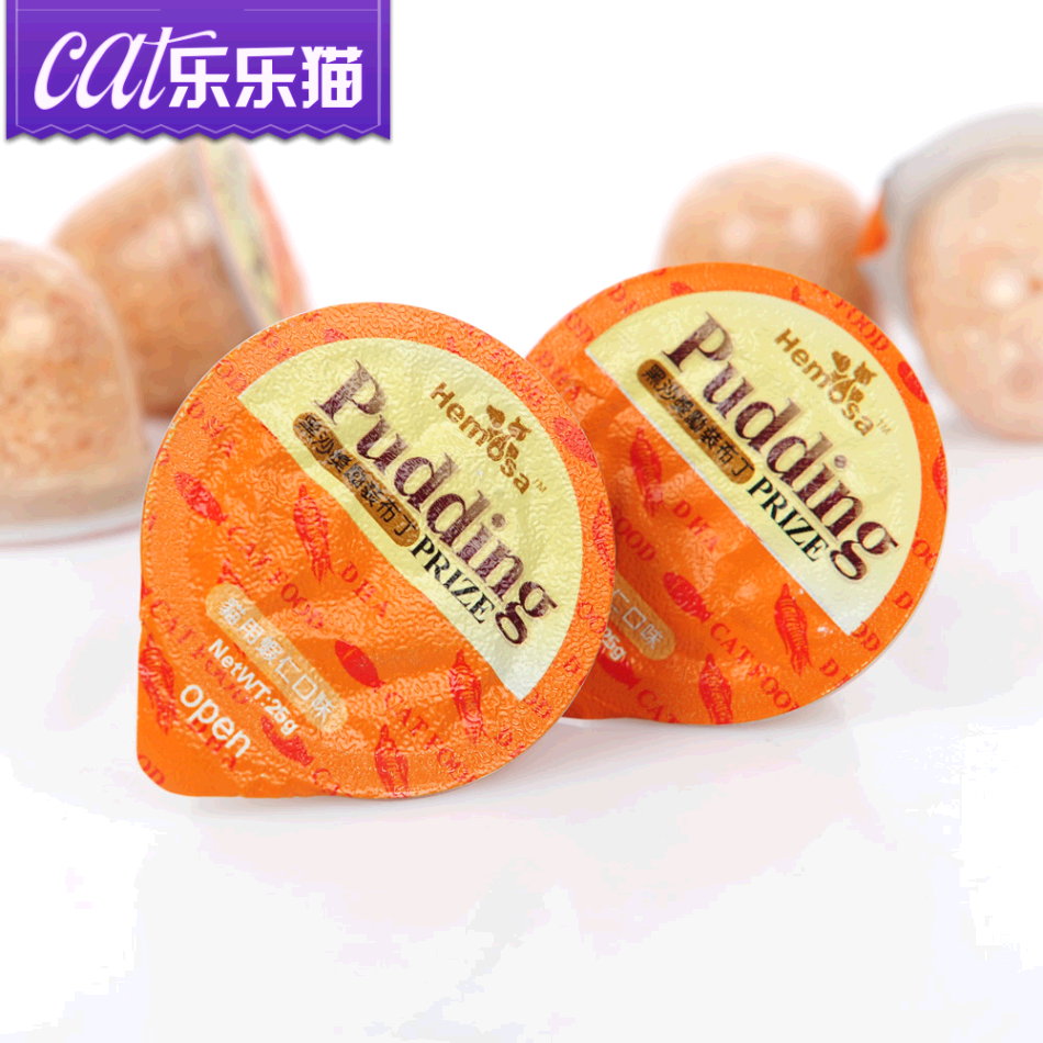 黑沙猫咪布丁虾仁味 美毛猫罐头猫湿粮 猫咪零食宠物训练奖励食品