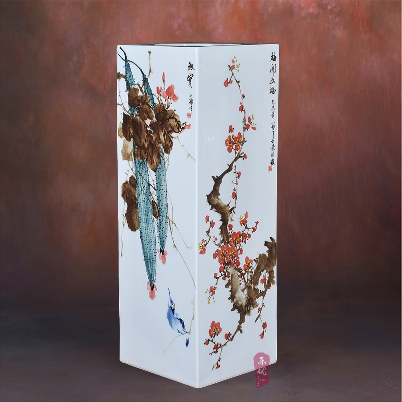 Jingdezhen ceramic set is lrene hand - made sabingga sukdun dergici jimbi vases, flower fashionable sitting room of Chinese style household furnishing articles