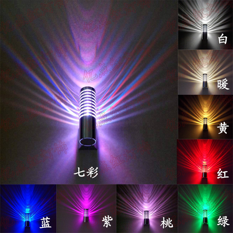 Modern minimalist headboard LED wall lamp Bar KTV Decorative Lights Nightfield Hair Salon Walk Pass Lights Seven Colorful LED lights