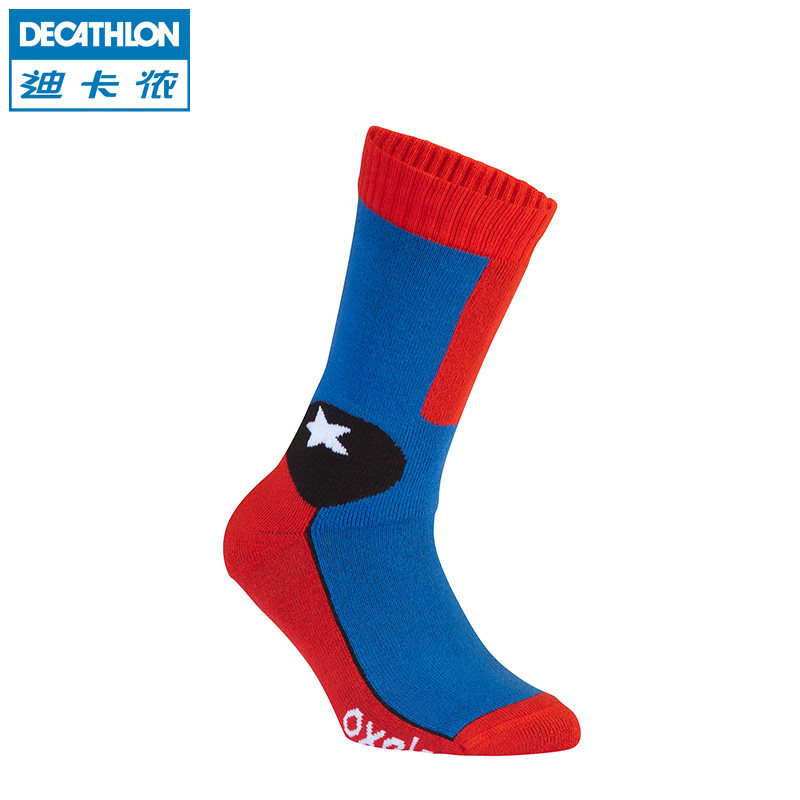 迪卡侬 儿童袜子青少年运动袜轮滑袜 加厚运动袜 ap acc OXELO