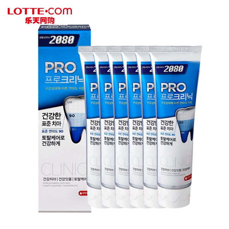 乐天网购Aekyung/爱敬 2080牙膏清新口气健康牙龈牙膏 125gx6个