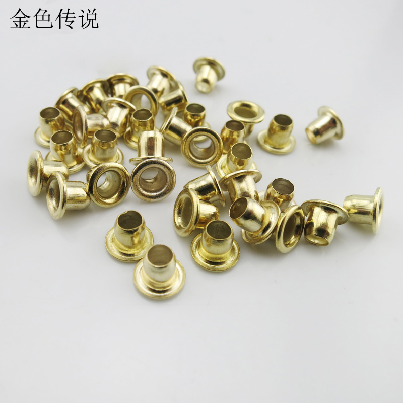 Copper Plated Chicken Mesh Bearings Small Shaft Rack Miniature Small Flange Metal Shaft Sleeve Diy Rivet Spacer Model of the Mini