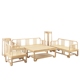 Mới phong cách Trung Quốc sofa hiện đại Zen phòng khách gỗ rắn kết hợp mô hình phòng khách sạn đồ nội thất retro gỗ tro - Bộ đồ nội thất bàn ghế hiện đại Bộ đồ nội thất