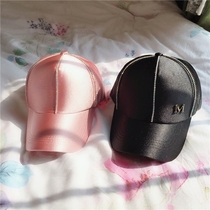 Hat female spring and summer rhinestone baseball cap hipster Korean version of casual Joker letter sunshade personality cap M cap M cap