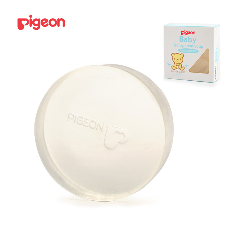 贝亲Pigeon 婴儿透明香皂70g/纯植物 宝宝洗澡香皂 透明皂 IA122