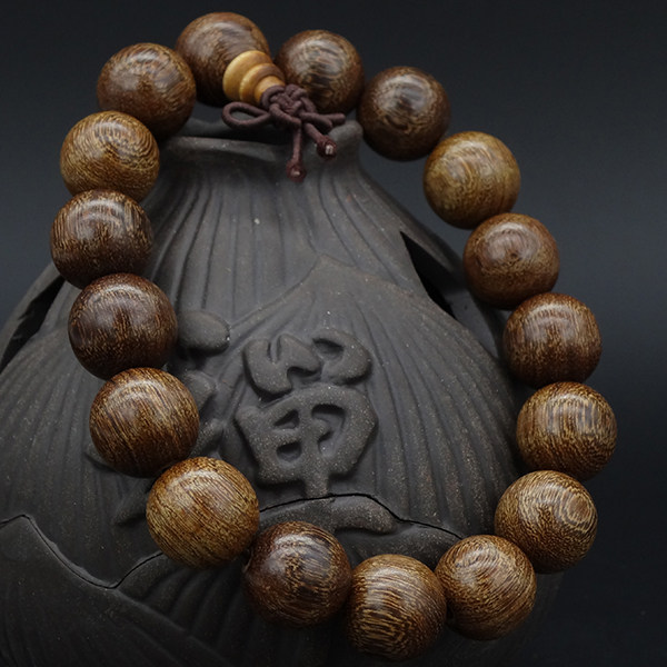 Wen plays gold sandalwood 15mm red wood sandwood bulldood beads hand - bead beads of men and women