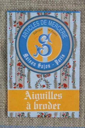 Blue cover-Hand stitch stitch embroidered needle 20 needles paper Cardress-French Au Chinois