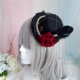 Gothic đồng tính hoa hồng Anh đội đầu mũ truyện tranh show coser phụ kiện tóc mũ lolita làm tình tối chuỗi lông vũ - Phụ kiện tóc