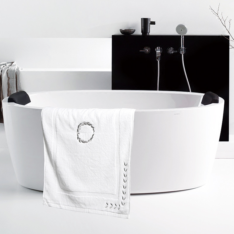 Five-star hotel cotton floor mat bedroom 2022 new high-end floor towel non-slip foot mat machine washable bathroom absorbent