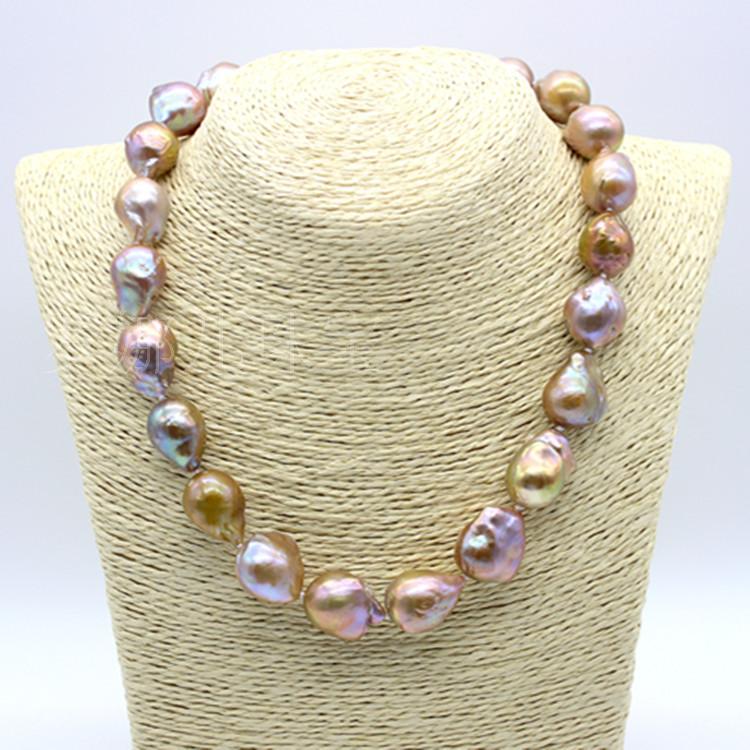 Pearl Necklace Edison Pearl Necklace Irregular Shaped Pearl Necklace 13-18mm