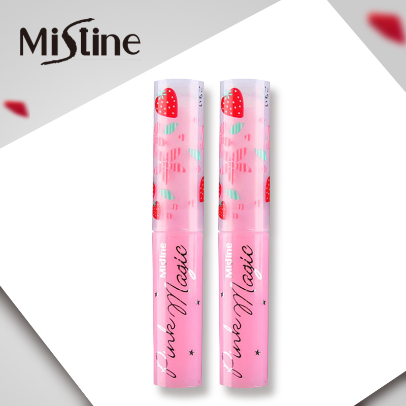 Mistine草莓变色润唇膏 PINK MAGIC粉色 两只装 无色持久口红泰国