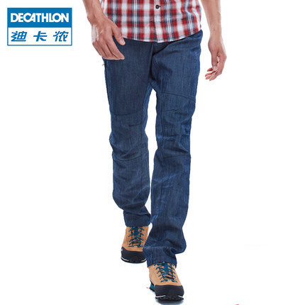 迪卡侬 户外登山徒步长裤  男 牛仔 透气快干  QUECHUA L1
