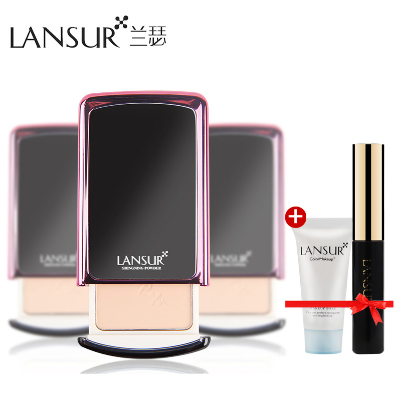 LANSUR/兰瑟兰瑟粉饼正品魔镜焕颜粉饼12g裸妆遮瑕保湿控油定妆