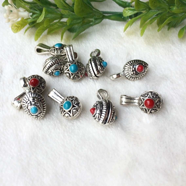 Small number no fade brass silver plated six words true words Pearl Buddha Pearl Buddha Pearl Moon Bodhi Accessories