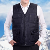 Đặc biệt cung cấp mùa thu và mùa đông kích thước lớn áo ấm cotton trung niên nam vest vest trung niên nam vest vest áo khoác vest nam hàn quốc