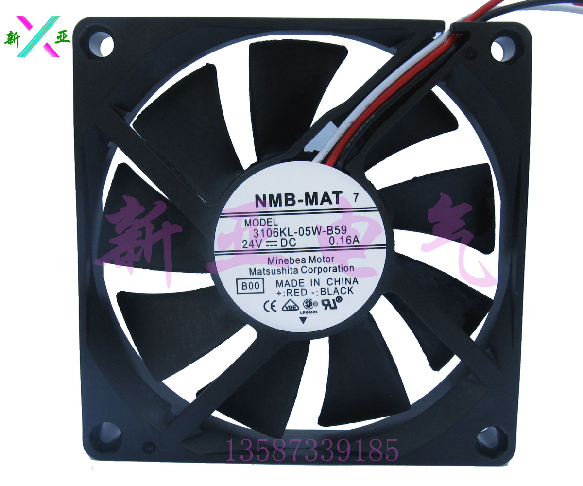 NMB fan 3106KL-05W-B59 24V 0 16A 8CM 8015 24V with detection alarm function