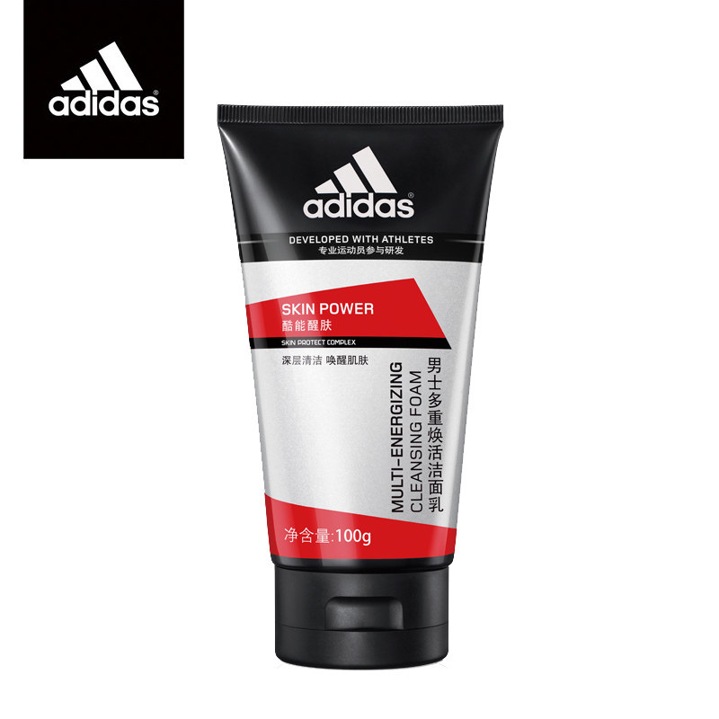 【天猫超市】阿迪达斯男士控油洗面奶多重焕活洁面乳100g清洁护肤