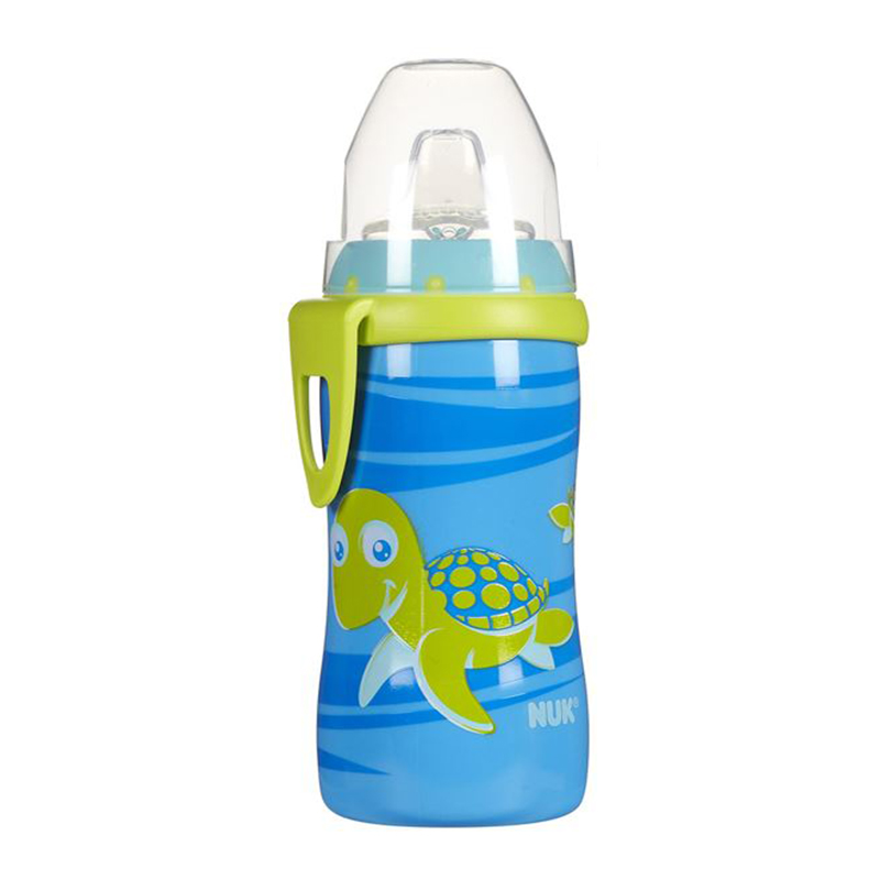 德国NUK婴幼儿防漏学饮杯/喝水杯硅胶软嘴 带盖 300ml