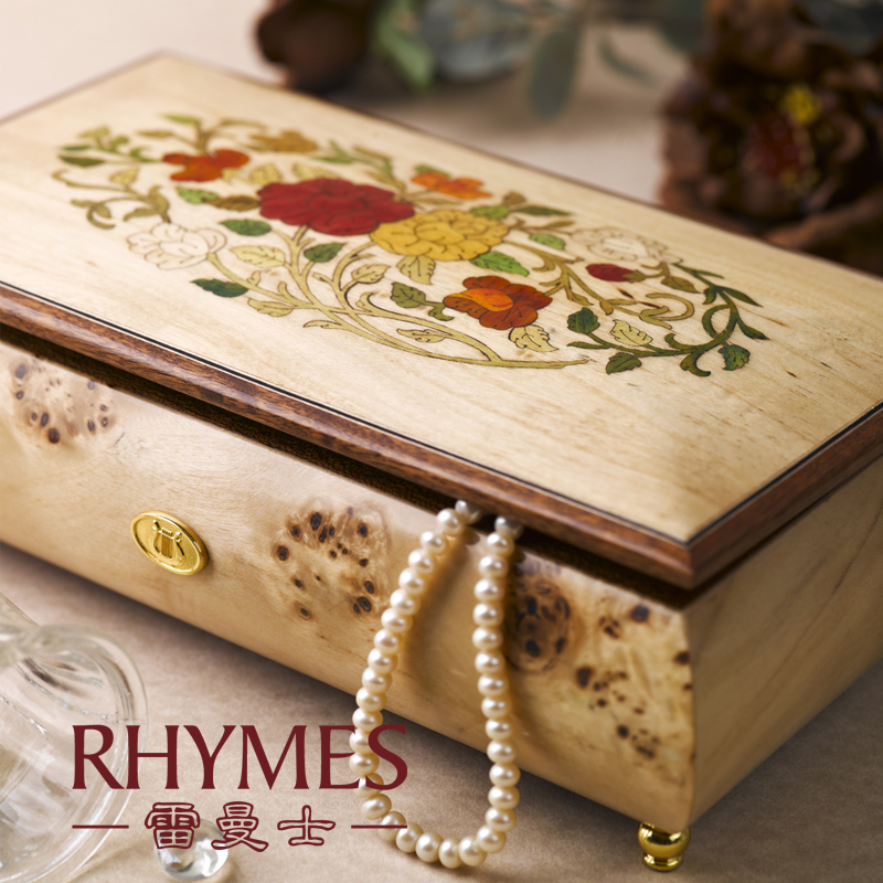 Rhyme rise Remans Y50MS1-B paste leather music box Music box Creative Birthday gift Valentine's Day Wedding group purchase