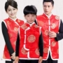 Thời trang Trung Quốc không tay áo thô nữ vest xuân hè thu đông Tang vest cotton vest đỏ đỏ vest shop quần áo nữ gần đây