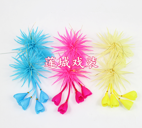 Drama Opera Peking Opera Temples Flower Heads Flowers Chrysanthemum Flowers Denier Flowers Denier Head Flower Ears Lace Ornaments