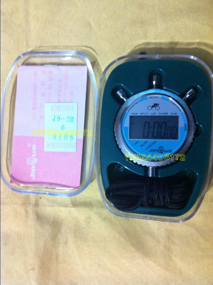 Spot Shanghai Watch Five Factory stainless steel single - row nine - channel canary electronic stopwatch J9 - 2 II timer