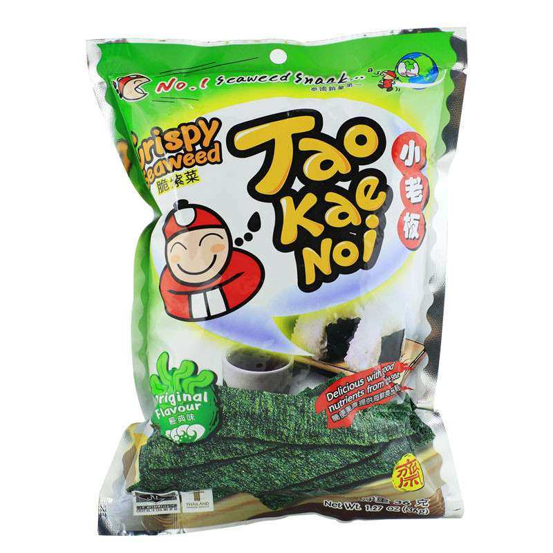 【苏宁易购】泰国小老板炸海苔-原味36g/袋