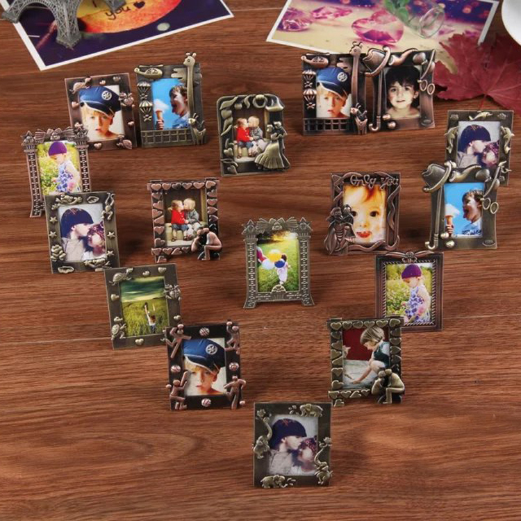 1inch Photo Three-Dimensional Baby Couple Photo Frame Iron Stand Korean Style Photo Booth Photo Wall Alloy