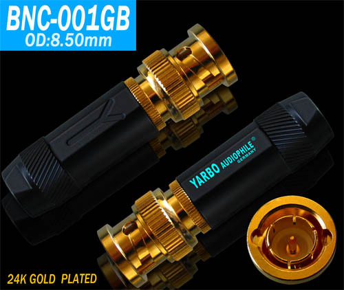 Germany yabao Yabao BNC-001A gold-plated 75 ohms BNC head transmission line connector Q9 head digital coaxial head