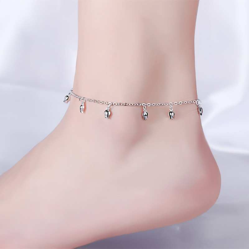 Bracelet de cheville Femme ELO-PEONY     en Argenterie - Ref 3102551 Image 1