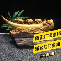 Wood root carving factory Taihang Yabai auspicious Ruyi living room office furniture ornaments direct sales