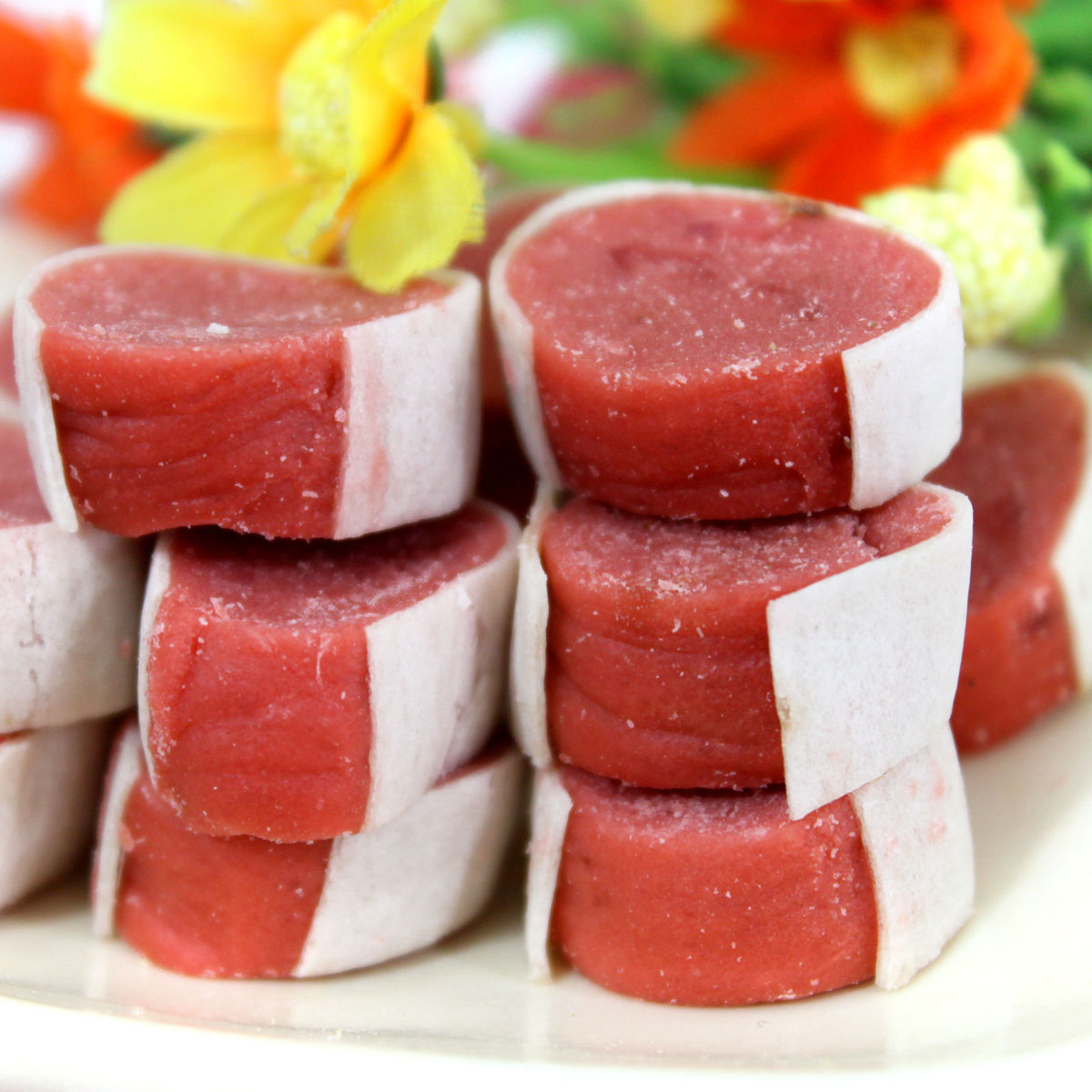 波奇网 宠物狗零食 怡亲鸡肉鳕鱼寿司100g 鸡肉块泰迪狗磨牙零食