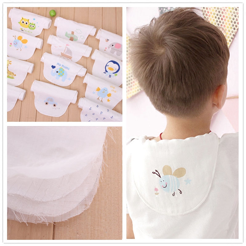 Baby pure cotton breathable sweat-absorbing towel for children students pad back towel kindergarten gauze children's sweat towel 0-1-3 years old