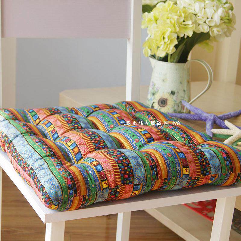 Bohemian Ethnic Wind Dining Chair Cushion Thickened Lace Autumn Winter Chair Sofa Cushion Tatami Mat Fatter Mat