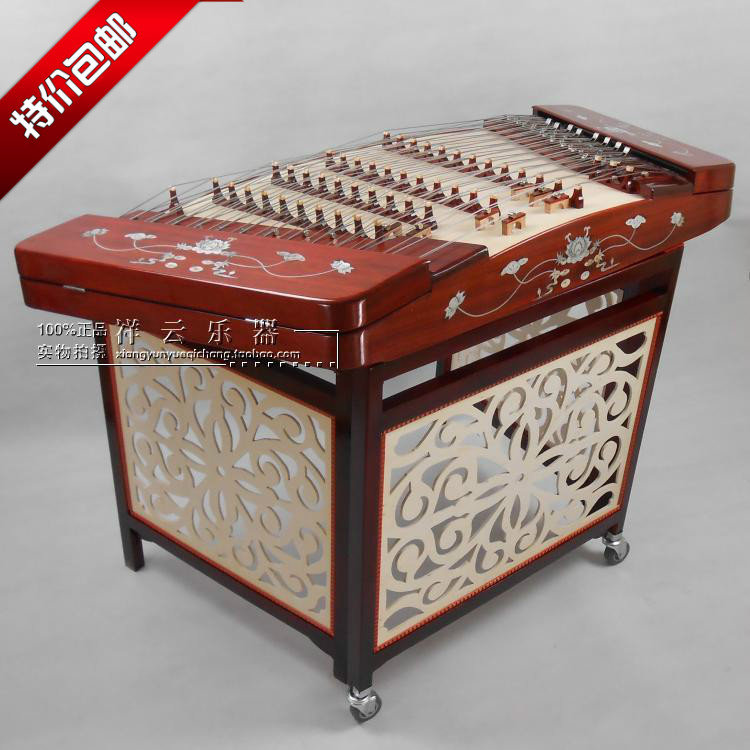 Factory direct sales 402 pear shell carving mahogany shell carving dulcimer 402 dulcimer send piano box wrench piano bamboo