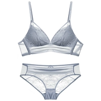 Pháp thanh lịch organ xếp li satin ren Bralette không vành xốp áo ngực trái tim thấp đặt đồ lót